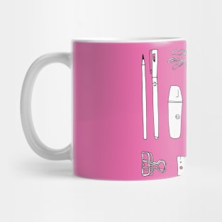 Stationery in pink Mug